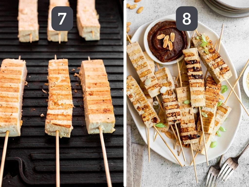Tofu Satay Skewers with Peanut Sauce